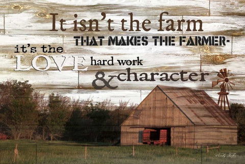 It Isnt the Farm White Modern Wood Framed Art Print with Double Matting by Jacobs, Cindy