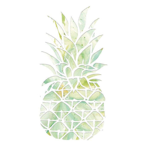 Pineapple Black Modern Wood Framed Art Print by Jacobs, Cindy