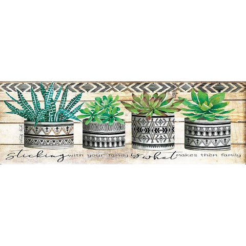 Sticking with Your Family Black Modern Wood Framed Art Print with Double Matting by Jacobs, Cindy