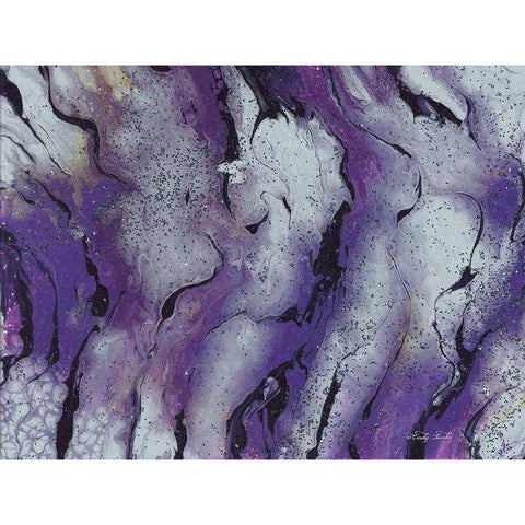 Abstract in Purple III Black Modern Wood Framed Art Print with Double Matting by Jacobs, Cindy