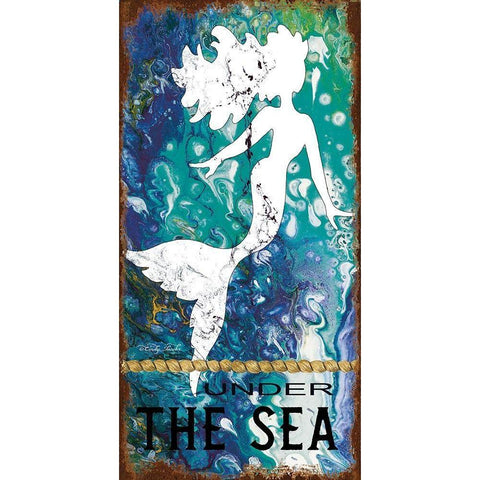 Under the Sea Black Modern Wood Framed Art Print with Double Matting by Jacobs, Cindy