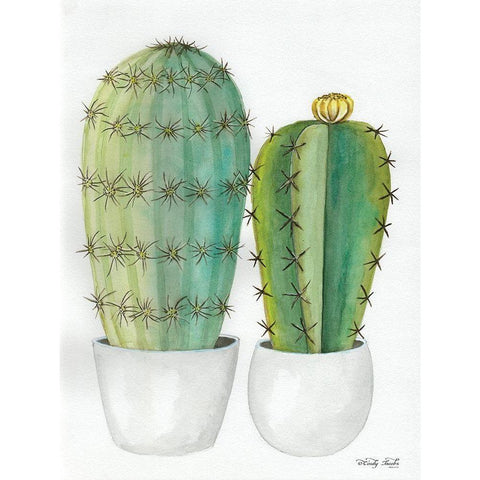 Cactus Love      Gold Ornate Wood Framed Art Print with Double Matting by Jacobs, Cindy