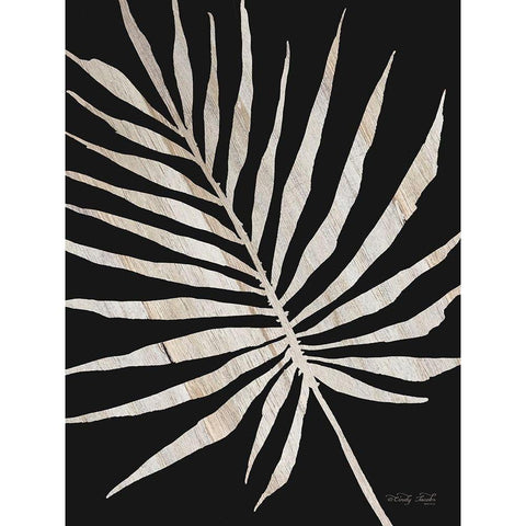 Palm Frond Wood Grain IV White Modern Wood Framed Art Print by Jacobs, Cindy