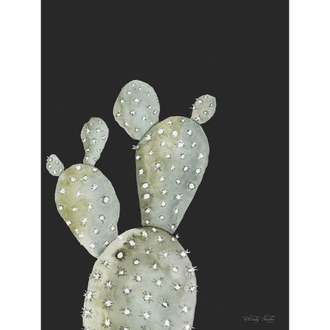Happy Cactus I White Modern Wood Framed Art Print by Jacobs, Cindy
