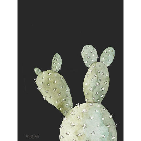 Happy Cactus III Black Modern Wood Framed Art Print by Jacobs, Cindy