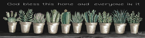 God Bless Black Ornate Wood Framed Art Print with Double Matting by Jacobs, Cindy