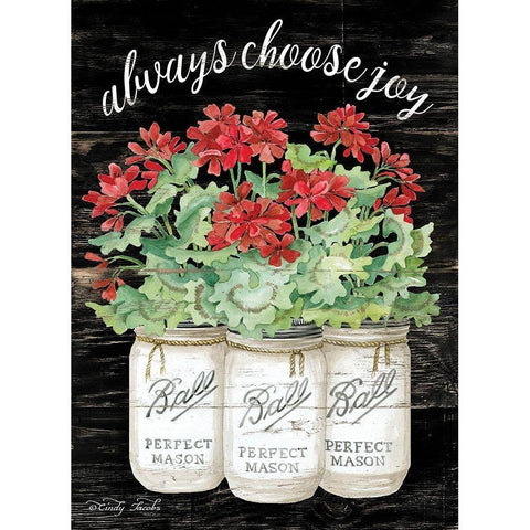 White Jars - Always Choose Joy White Modern Wood Framed Art Print by Jacobs, Cindy