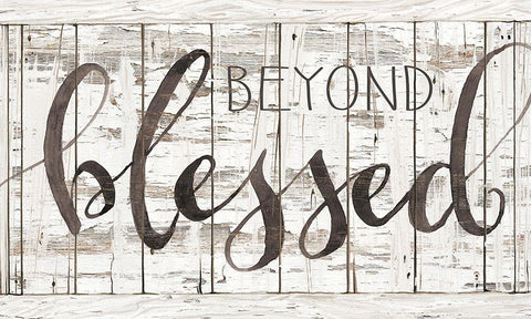 Beyond Blessed  White Modern Wood Framed Art Print with Double Matting by Jacobs, Cindy