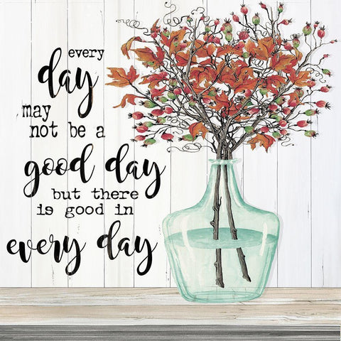 Good day in Every Day Black Modern Wood Framed Art Print with Double Matting by Jacobs, Cindy