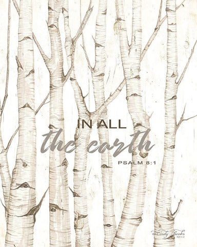 In All the Earth    White Modern Wood Framed Art Print with Double Matting by Jacobs, Cindy