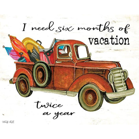 Vacation Truck Gold Ornate Wood Framed Art Print with Double Matting by Jacobs, Cindy