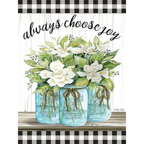 Always Choose Joy White Modern Wood Framed Art Print by Jacobs, Cindy