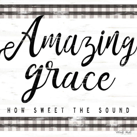 Amazing Grace Black Modern Wood Framed Art Print with Double Matting by Jacobs, Cindy