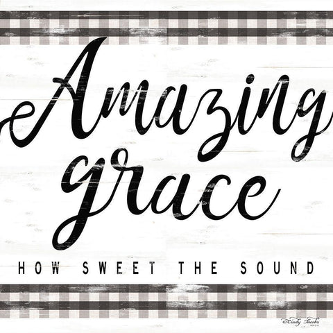 Amazing Grace White Modern Wood Framed Art Print with Double Matting by Jacobs, Cindy