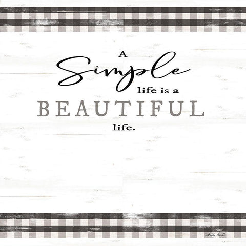 Simple and Beautiful Life White Modern Wood Framed Art Print with Double Matting by Jacobs, Cindy