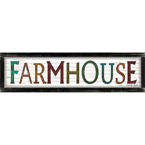 Colorful Farmhouse Black Modern Wood Framed Art Print with Double Matting by Jacobs, Cindy