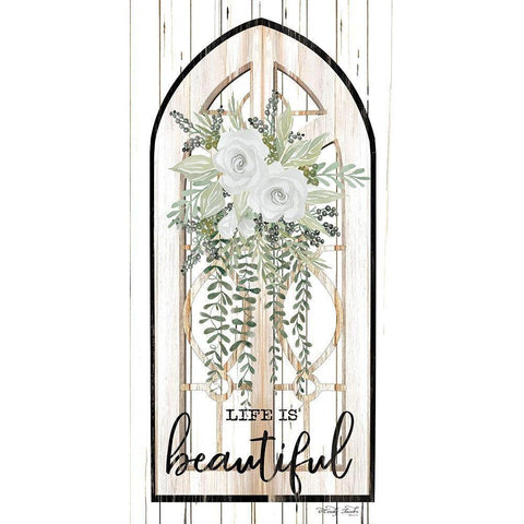 Life is Beautiful Black Modern Wood Framed Art Print with Double Matting by Jacobs, Cindy