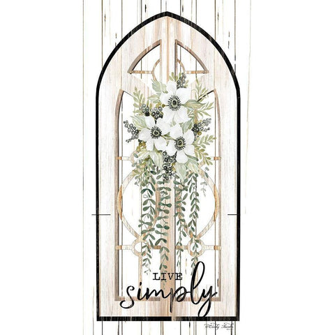 Live Simply Black Modern Wood Framed Art Print with Double Matting by Jacobs, Cindy