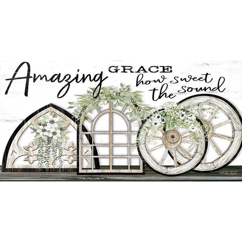 Amazing Grace White Modern Wood Framed Art Print by Jacobs, Cindy