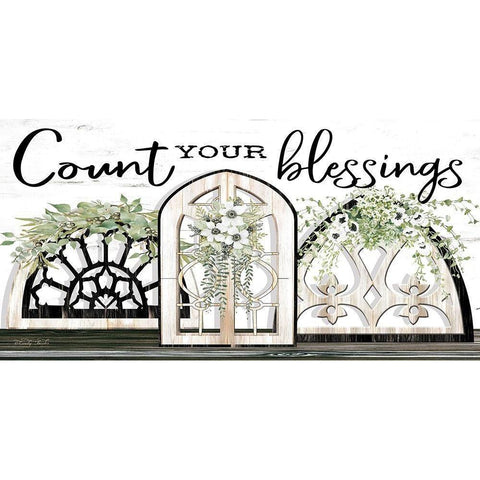 Count Your Blessings Gold Ornate Wood Framed Art Print with Double Matting by Jacobs, Cindy