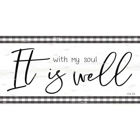 It is Well With My Soul Black Modern Wood Framed Art Print by Jacobs, Cindy