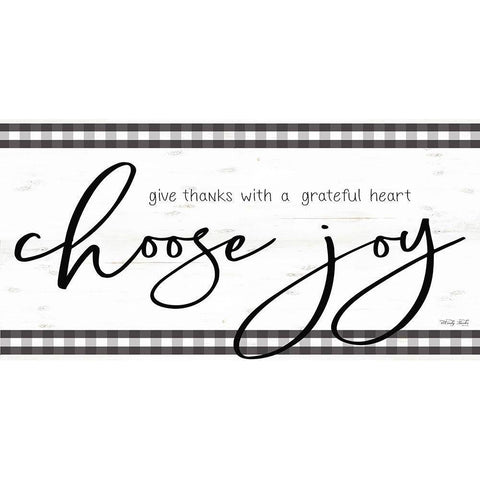 Choose Joy Black Modern Wood Framed Art Print with Double Matting by Jacobs, Cindy