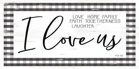 I Love Us Black Ornate Wood Framed Art Print with Double Matting by Jacobs, Cindy