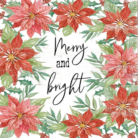 Merry and Bright    White Modern Wood Framed Art Print by Jacobs, Cindy
