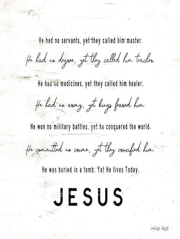 Jesus       White Modern Wood Framed Art Print with Double Matting by Jacobs, Cindy