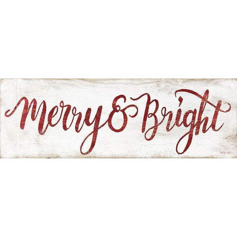 Merry and Bright Black Modern Wood Framed Art Print with Double Matting by Jacobs, Cindy