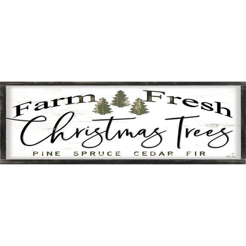 Farm Fresh Christmas Trees III Black Modern Wood Framed Art Print with Double Matting by Jacobs, Cindy