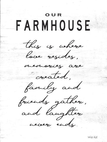 Our Farmhouse White Modern Wood Framed Art Print with Double Matting by Jacobs, Cindy