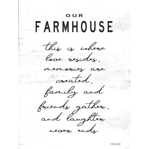 Our Farmhouse White Modern Wood Framed Art Print by Jacobs, Cindy