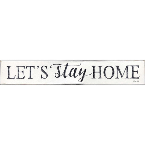 Lets Stay Home II Black Modern Wood Framed Art Print with Double Matting by Jacobs, Cindy