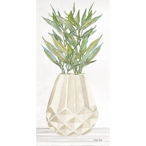 Geometric Vase II    Black Modern Wood Framed Art Print with Double Matting by Jacobs, Cindy