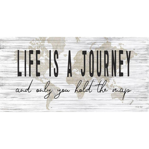 Life is a Journey       White Modern Wood Framed Art Print by Jacobs, Cindy