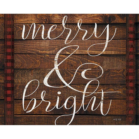 Merry and Bright    Gold Ornate Wood Framed Art Print with Double Matting by Jacobs, Cindy