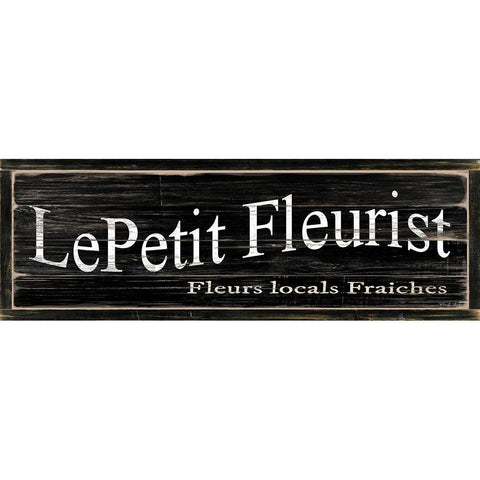 LePetit Fleurist Black Modern Wood Framed Art Print with Double Matting by Jacobs, Cindy