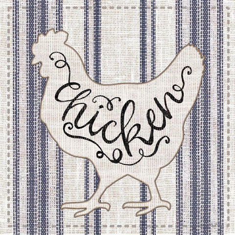 Chicken     White Modern Wood Framed Art Print by Jacobs, Cindy