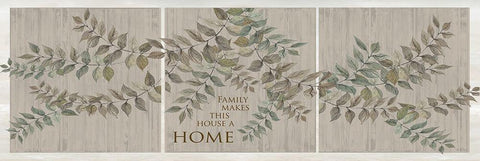 Family Makes This House a Home White Modern Wood Framed Art Print with Double Matting by Jacobs, Cindy