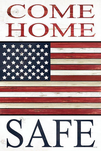 Come Home Safe   White Modern Wood Framed Art Print with Double Matting by Jacobs, Cindy