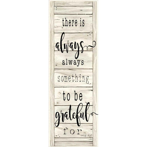 Be Grateful White Modern Wood Framed Art Print by Jacobs, Cindy