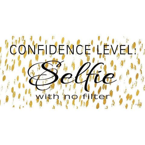 Selfie With No Filter Gold Ornate Wood Framed Art Print with Double Matting by Jacobs, Cindy