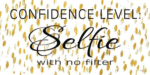 Selfie With No Filter White Modern Wood Framed Art Print with Double Matting by Jacobs, Cindy