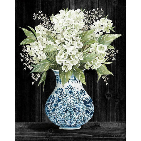 Hydrangea Elegance    White Modern Wood Framed Art Print by Jacobs, Cindy