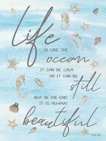 Life is Likeâ€¦ Black Ornate Wood Framed Art Print with Double Matting by Jacobs, Cindy