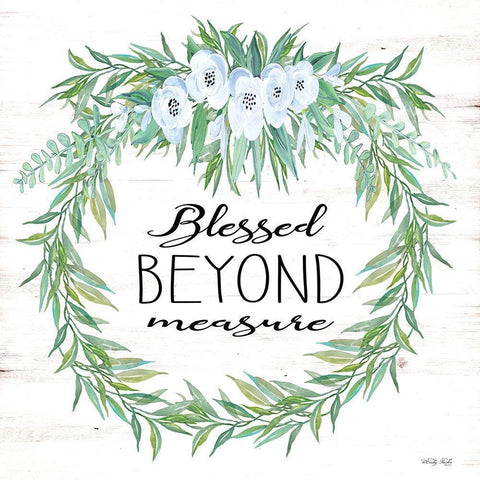 Blessed Beyond Measure   Gold Ornate Wood Framed Art Print with Double Matting by Jacobs, Cindy