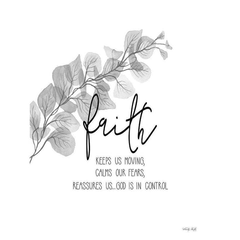 Faith    Black Modern Wood Framed Art Print with Double Matting by Jacobs, Cindy