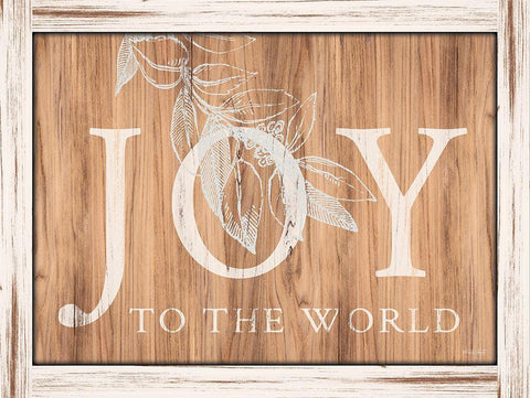 Joy White Modern Wood Framed Art Print with Double Matting by Jacobs, Cindy