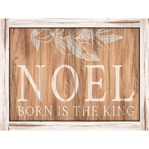 Noel Black Modern Wood Framed Art Print with Double Matting by Jacobs, Cindy